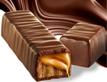 Caramel chocolate bar